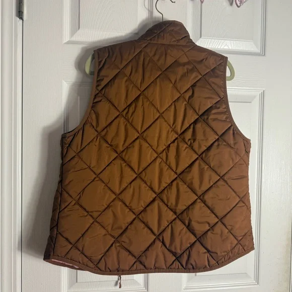 J. Crew Brown Quilted Vest - Picture 4 of 7